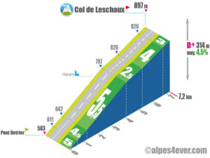 Col de Leschaux / versant Sud - variante 1